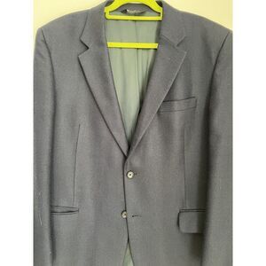 jos a bank Classic Navy sport coat/blazer, Men's 44r, Wool And Rayon/bamboo EUC‎